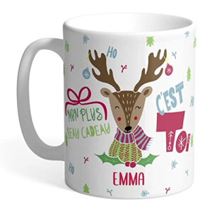 Mug Cerf du noël céramique personnalisé