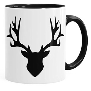 Mug Cerf noir céramique 375 ml