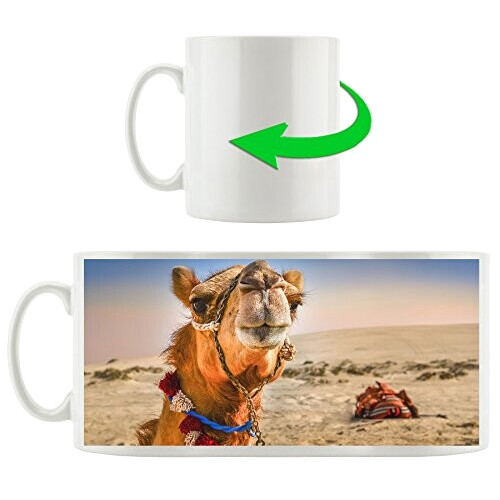 Mug Chameau blanc céramique 300 ml