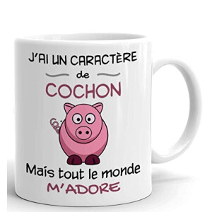 Mug Cochon air céramique personnalisé 320 ml