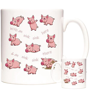 Mug Cochon blanc céramique 325 ml