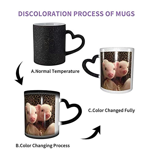 Mug Cochon blanc céramique magique variant 1 