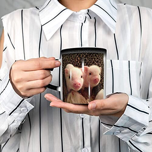Mug Cochon blanc céramique magique variant 3 
