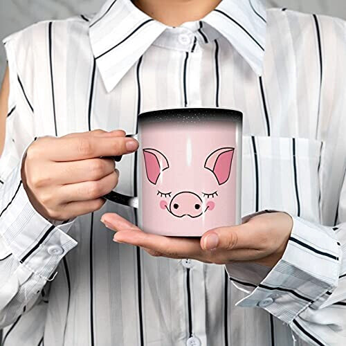 Mug Cochon rose céramique magique variant 3 