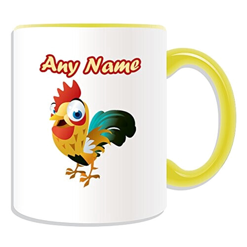 Mug Coq jaune céramique