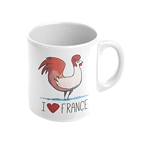 Mug Coq blanc céramique 350 ml