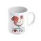 Mug Coq blanc céramique 350 ml - miniature