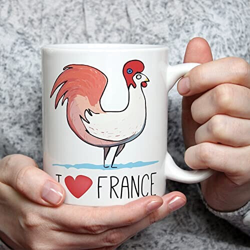 Mug Coq blanc céramique 350 ml variant 1 