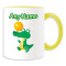 Mug Crocodile jaune céramique - miniature