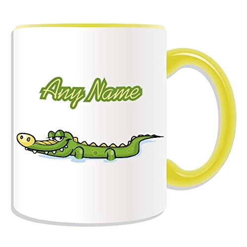 Mug Crocodile jaune céramique