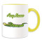 Mug Crocodile jaune céramique - miniature