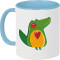 Mug Crocodile bleu air céramique relief 375 ml - miniature variant 1