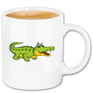 Mug Crocodile blanc céramique 330 ml