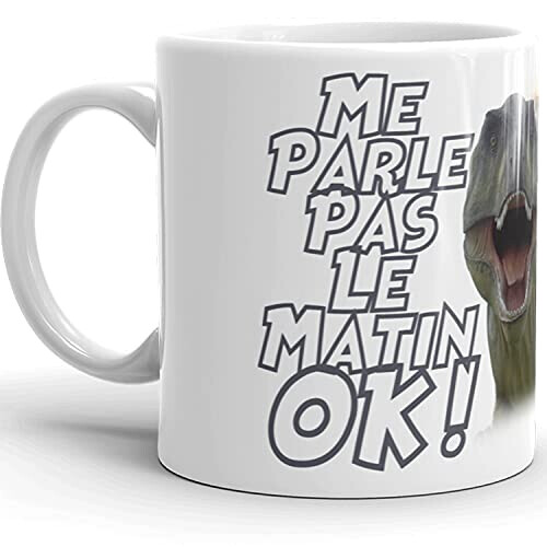 Mug T-rex - Dinosaure - blanc