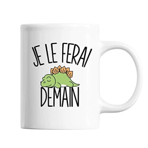 Mug Dinosaure blanc céramique