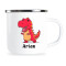 Mug Dinosaure blanc personnalisable 300 ml - miniature