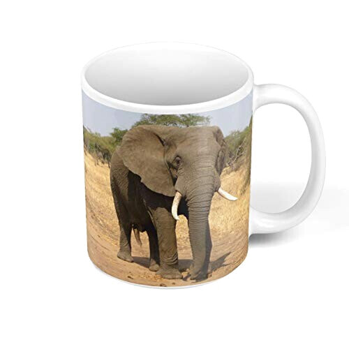 Mug Éléphant blanc céramique