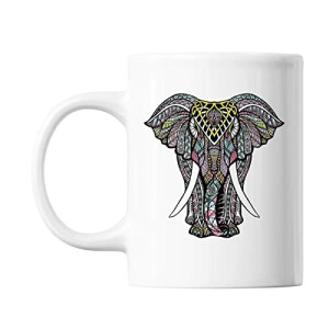 Mug Éléphant blanc céramique