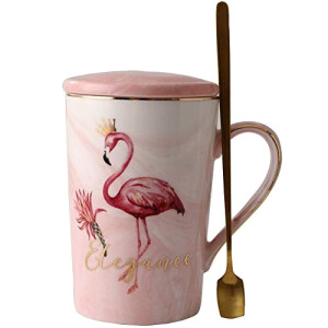 Mug Flamant rose rose céramique 380 ml