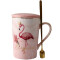 Mug Flamant rose rose céramique 380 ml - miniature