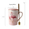 Mug Flamant rose rose céramique 380 ml - miniature variant 1