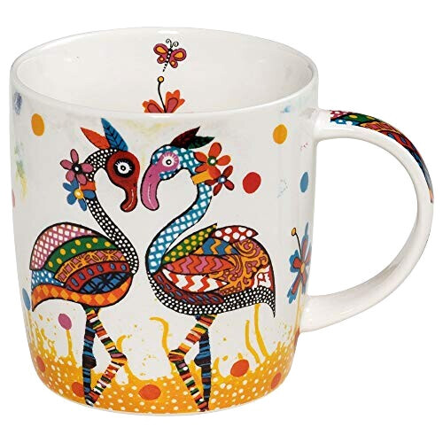 Mug Flamant rose rose couleuré porcelaine 370 ml variant 0 