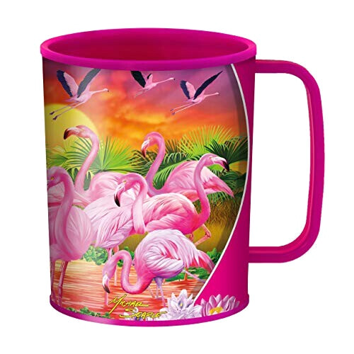 Mug Flamant rose air plastique 3D 300 ml