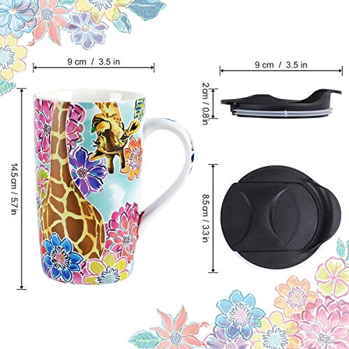 Mug Girafe marron - céramique porcelaine personnalisé 510 ml variant 4 