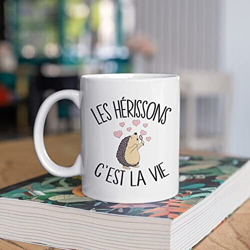 Mug Hérisson noir céramique variant 1 