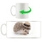 Mug Hérisson blanc céramique 300 ml - miniature