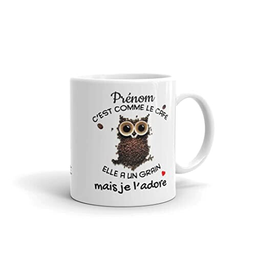 Mug Hibou air céramique personnalisé 320 ml variant 3 