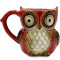 Mug Hibou rouge céramique - miniature