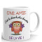Mug Hibou amie chouette céramique personnalisé 320 ml - miniature