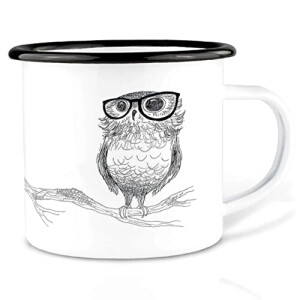 Mug Hibou noir 300 ml