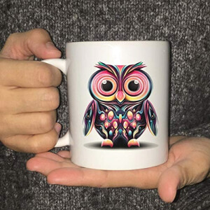 Mug Hibou style two céramique 3D 350 ml
