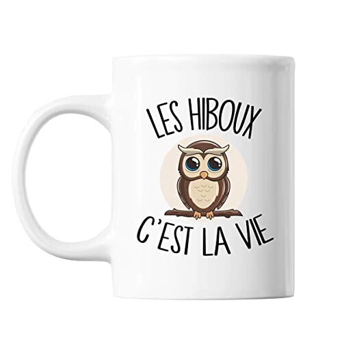 Mug Hibou noir céramique