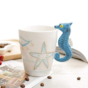 Mug Hippocampe céramique porcelaine 400 ml