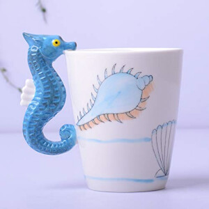 Mug Hippocampe seahorse céramique porcelaine 400 ml