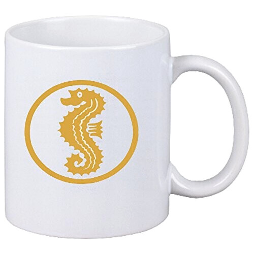 Mug Hippocampe blanc céramique 330 ml
