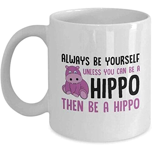 Mug Hippopotame blanc céramique porcelaine