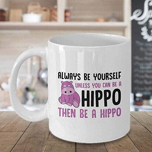 Mug Hippopotame blanc céramique porcelaine variant 1 