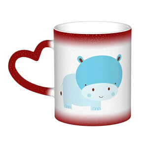 Mug Hippopotame rouge céramique