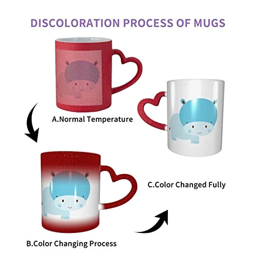 Mug Hippopotame rouge céramique variant 2 