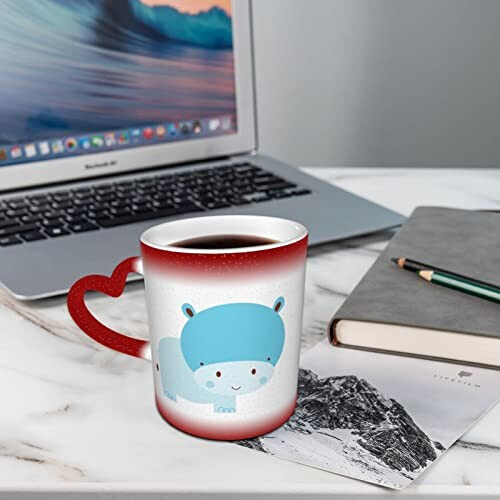 Mug Hippopotame rouge céramique variant 3 