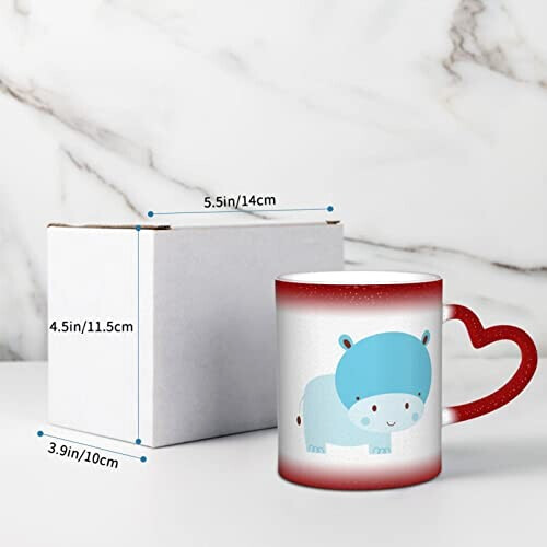 Mug Hippopotame rouge céramique variant 4 