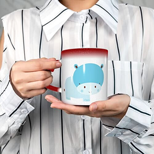 Mug Hippopotame rouge céramique variant 6 