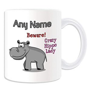 Mug Hippopotame blanc personnalisable