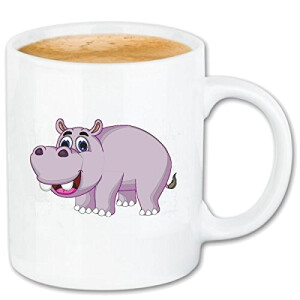 Mug Hippopotame blanc céramique 330 ml