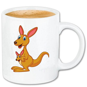 Mug Kangourou blanc céramique 330 ml
