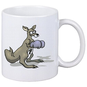 Mug Kangourou blanc céramique 330 ml
